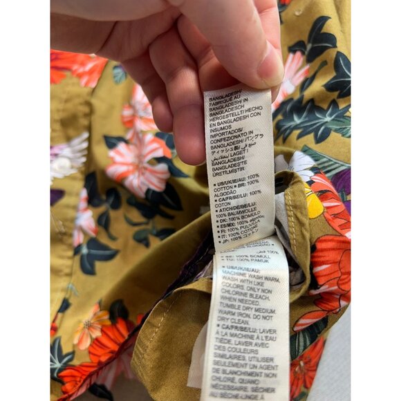 Goodthreads Men's Casual Button Up Poplin Shirt Short Sleeve Sz XXL Multi Floral - Picture 5 of 14